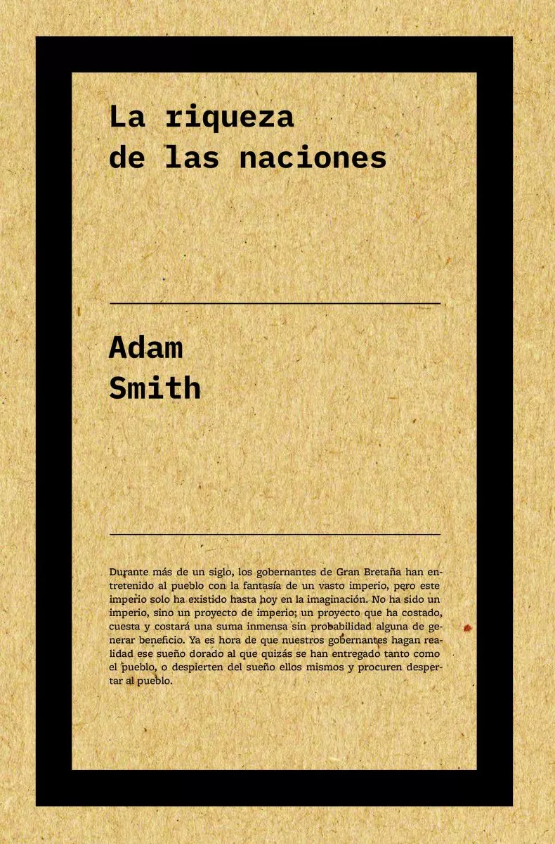 Portada del Libro La Riqueza De Las Naciones de Adam Smith - 9788417893965