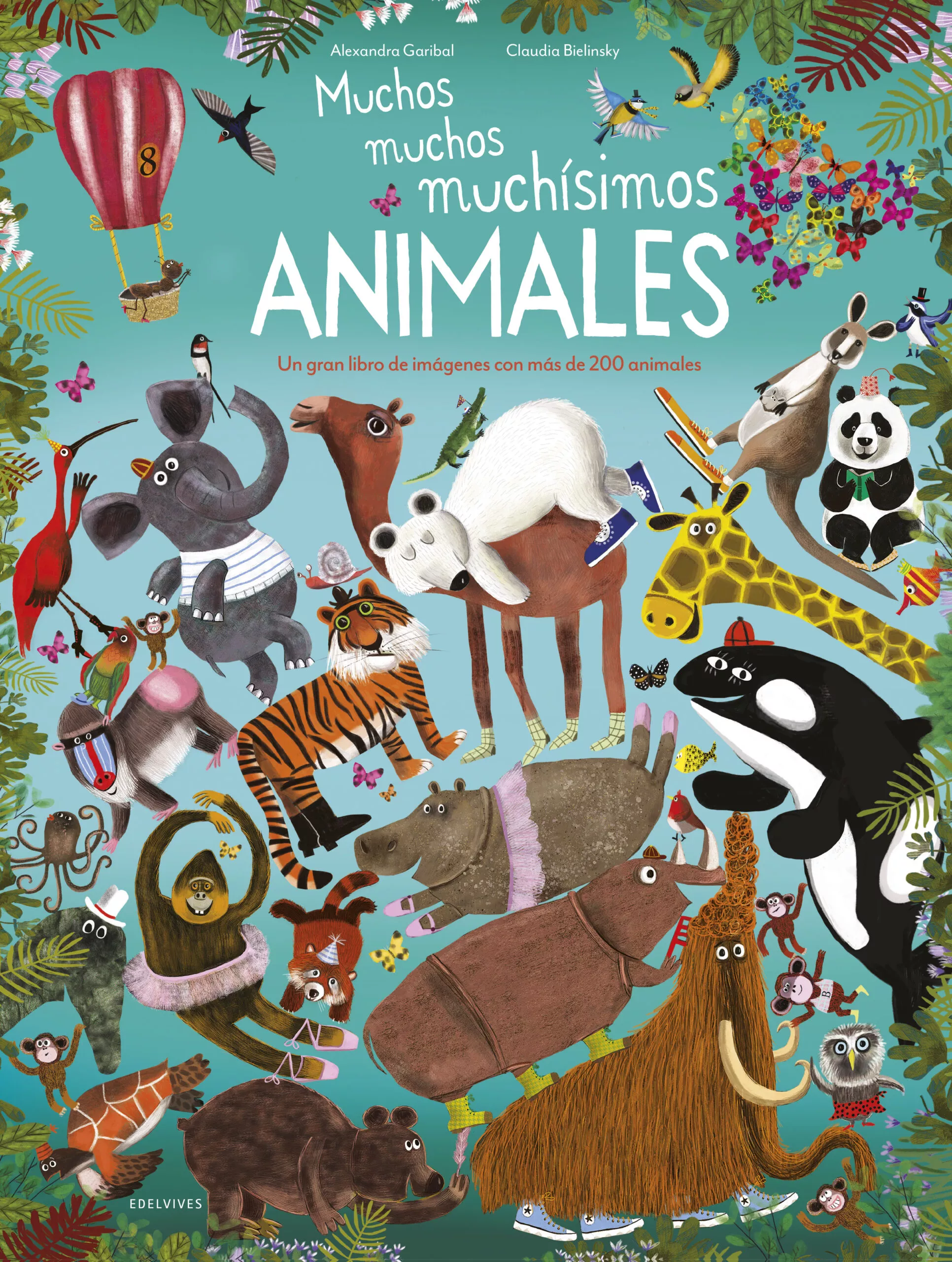 Portada del Libro Muchos Muchos Muchisimos Animales de Alexandra Garibal - 9788414024386
