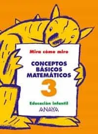 Portada del Libro Conceptos Basicos Matematicos 3 (Educacion Infantil 3-5) de Ana Pinar Velix - 9788466744973