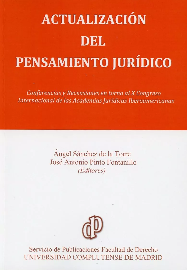 Portada del Libro Actualización Del Pensamiento Jurídico de Angel Sanchez De La Torre - 9788484812159