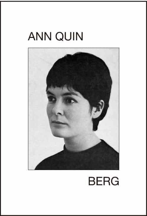 Portada del Libro Berg de Ann Quin - 9788494579943