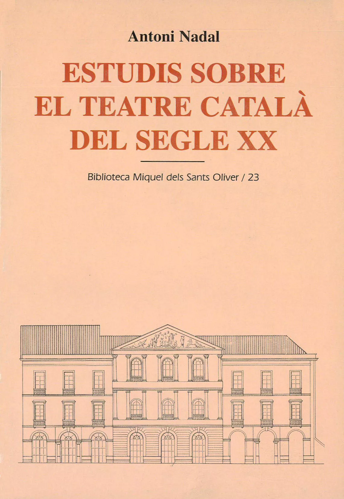 Portada del Libro Estudis Sobre El Teatre Catala Del Segle Xx de Antoni Nadal - 9788484157113