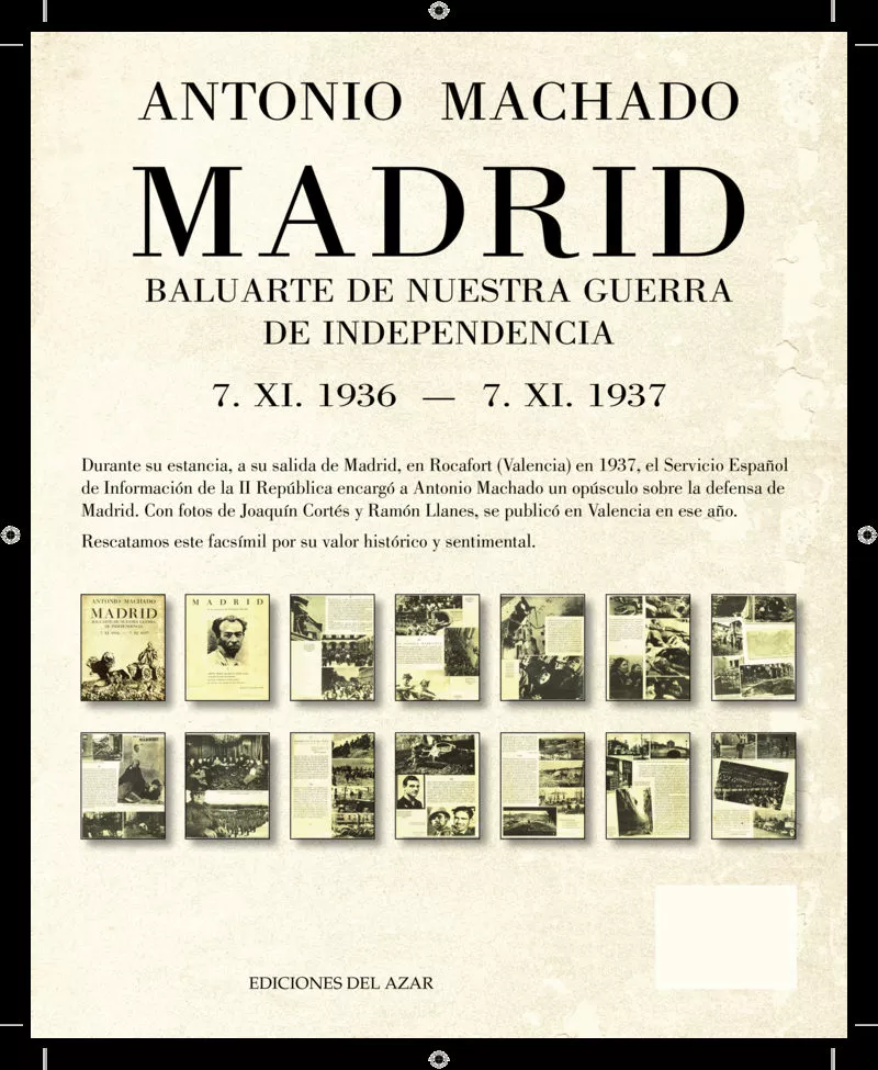 Portada del Libro Madrid Baluarte De Nuestra Guerra De Independencia de Antonio Machado - 9788495885906