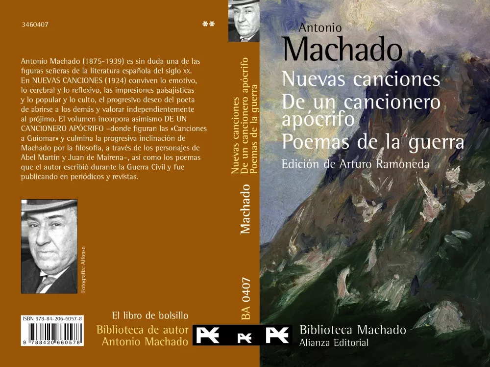 Portada del Libro Nuevas Canciones; De Un Cancionero Apocrifo; Poemas De Guerra de Antonio Machado - 9788420660578
