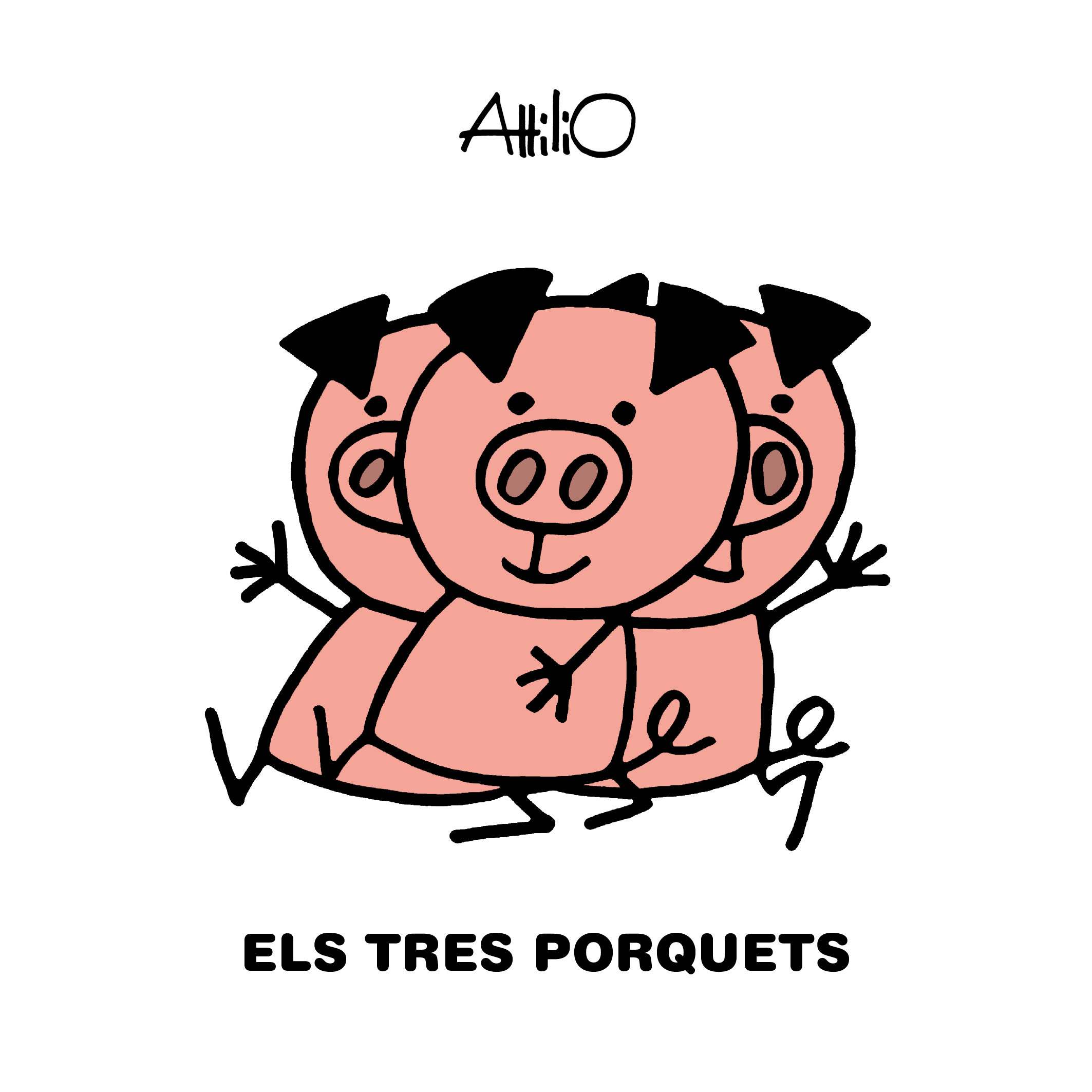 Portada del Libro Els Tres Porquets de Attilio - 9788468346854