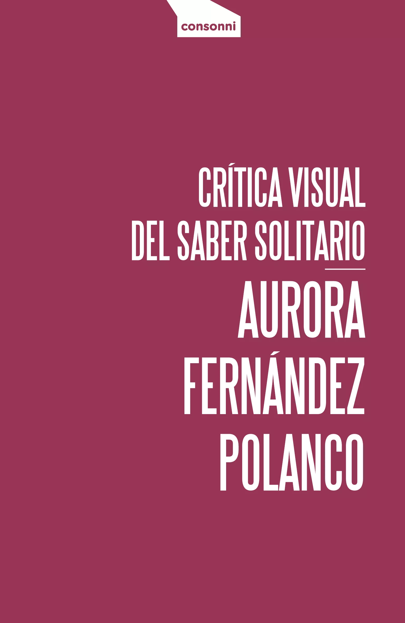 Portada del Libro Critica Visual Del Saber Solitario de Aurora Fernandez Polanco - 9788416205455