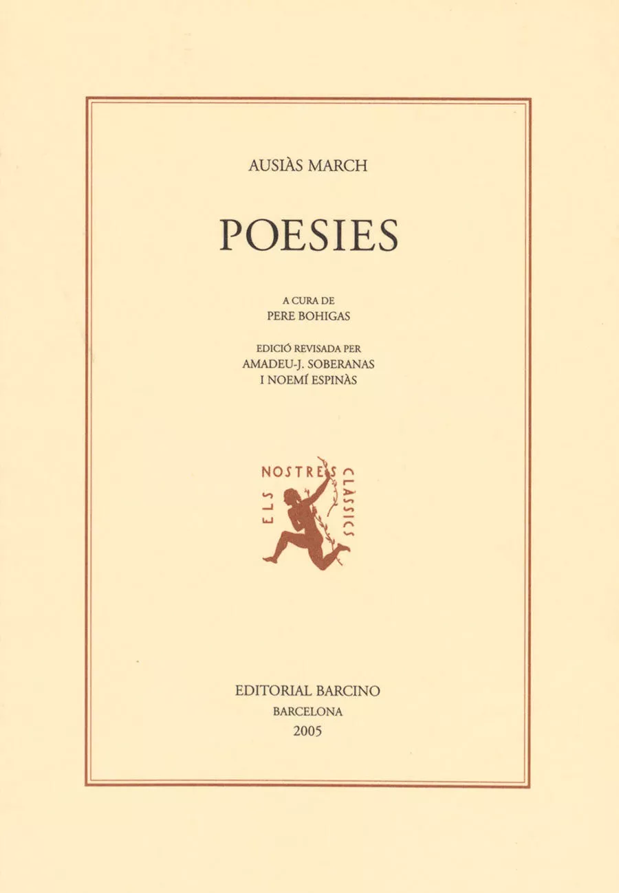 Portada del Libro Poesies de Ausias March - 9788472267152