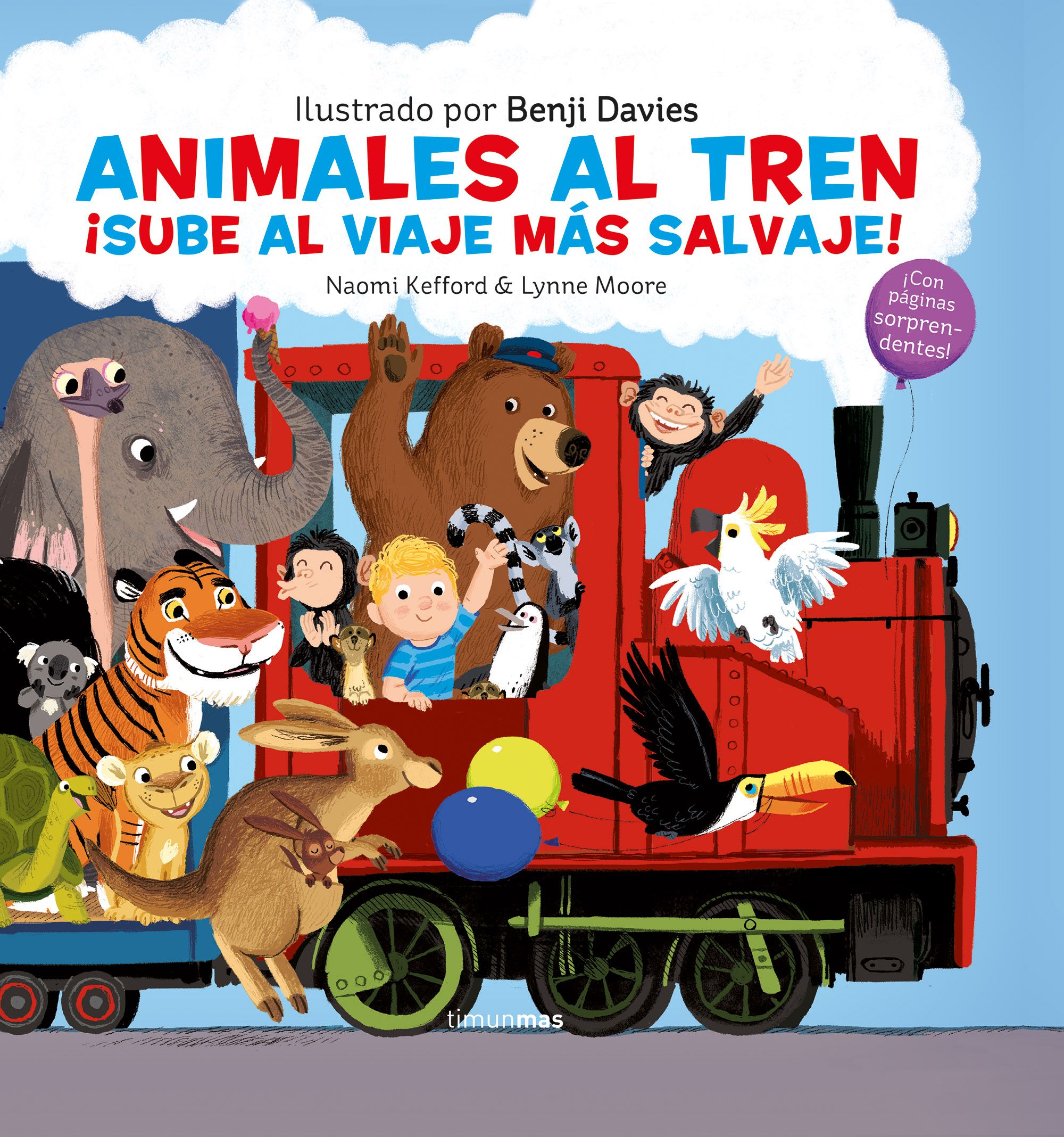 Portada del Libro Animales Al Tren de Benji Davies - 9788408221586