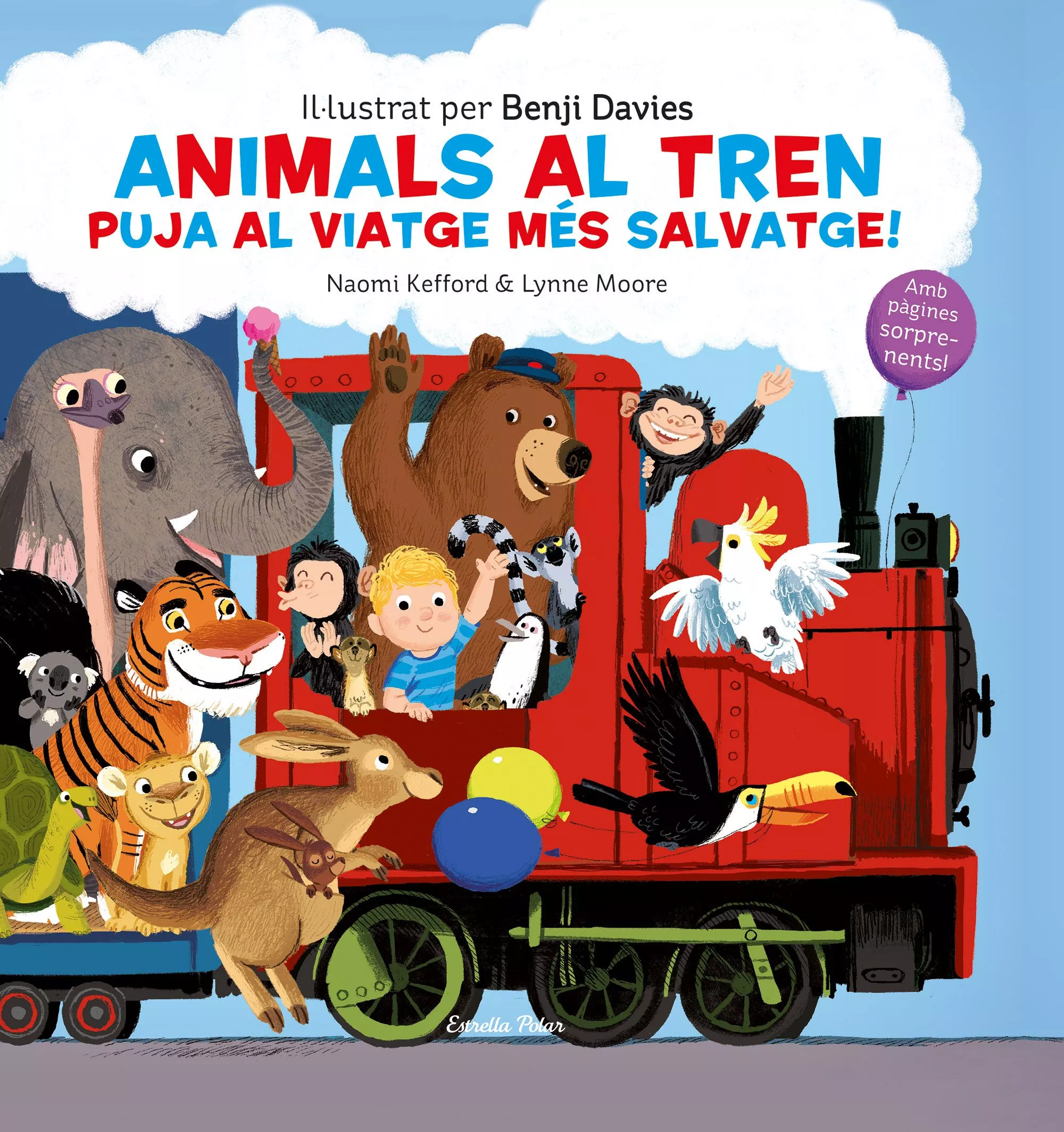 Portada del Libro Animals Al Tren de Benji Davies - 9788491379676