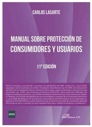 Portada del Libro Manual Sobre Proteccion De Consumidores Y Usuarios 11ª Ed. 2019 de Carlos Lasarte Alvarez - 9788413242149