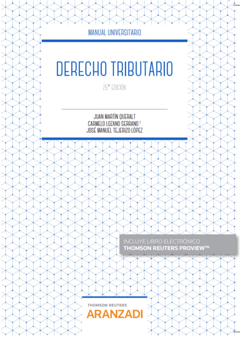 Portada del Libro Derecho Tributario de Carmelo Lozano Serrano - 9788413088884