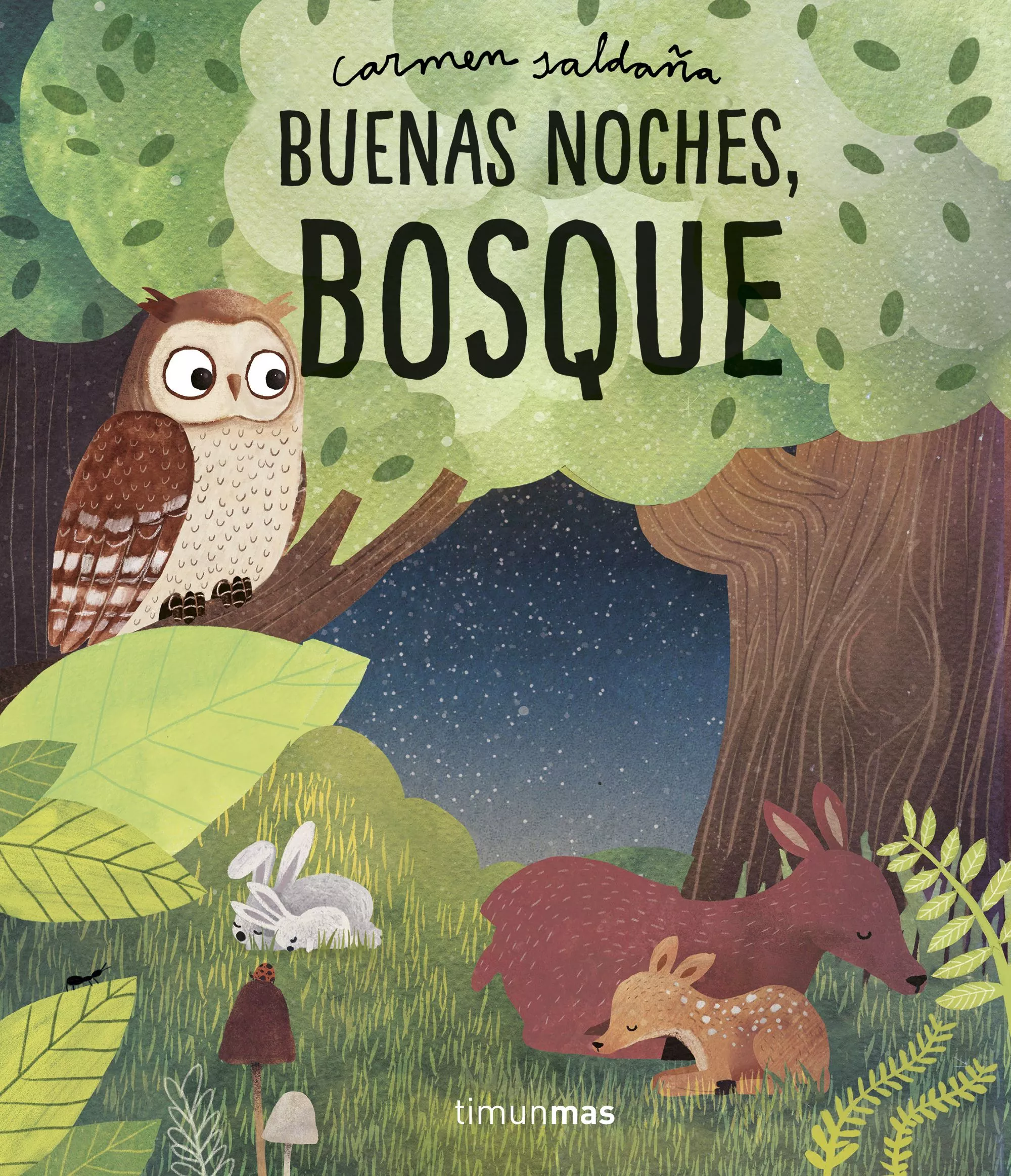 Portada del Libro Buenas Noches Bosque de Carmen Saldaña - 9788408218340