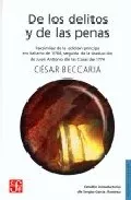 Portada del Libro De Los Delitos Y De Las Penas: Facsimilar De La Edicion Principe En It de Cesar Beccaria - 9789681660635
