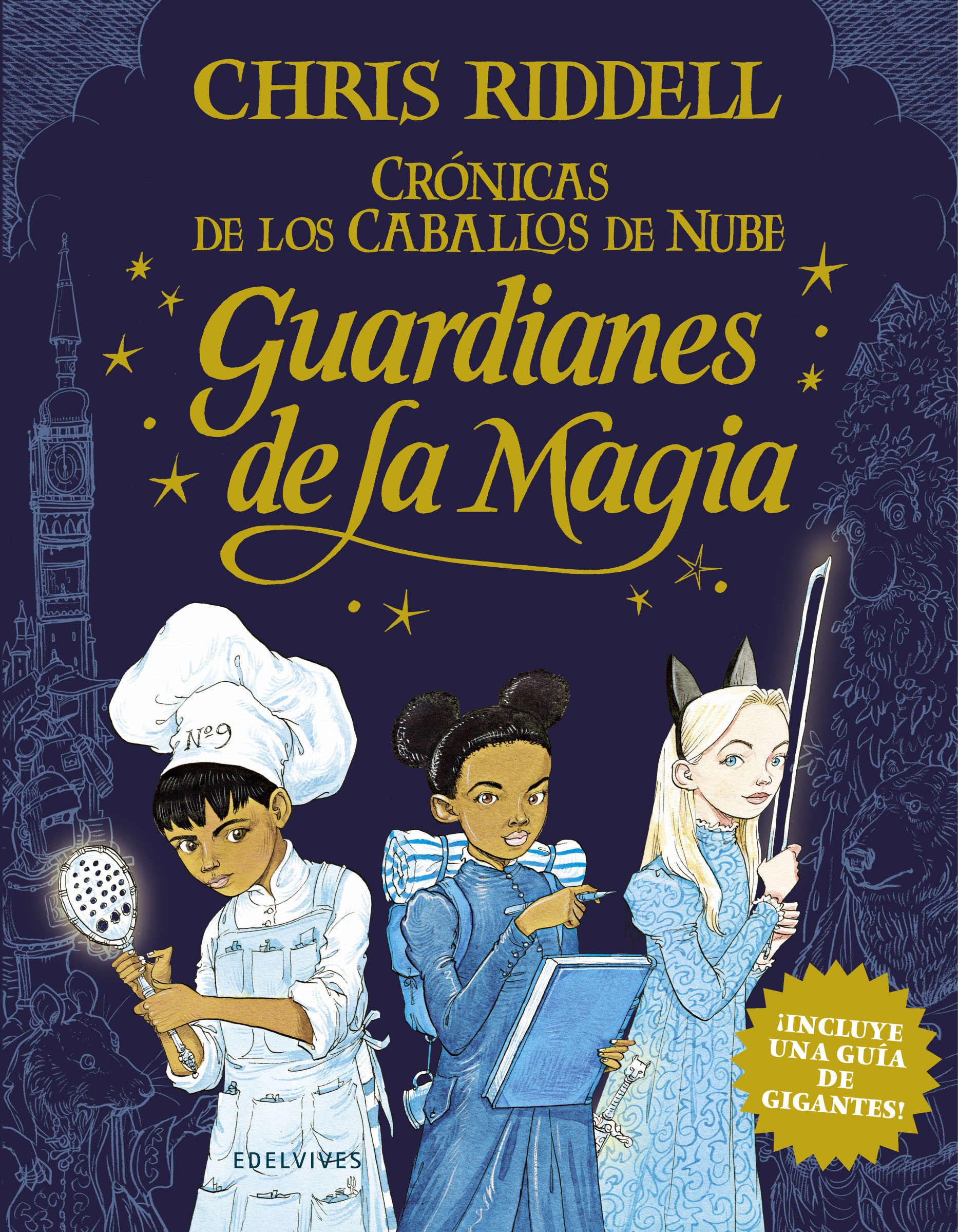 Portada del Libro Cronicas Caballos De Nube 1 :Guardianes De La Magia de Chris Riddell - 9788414024874