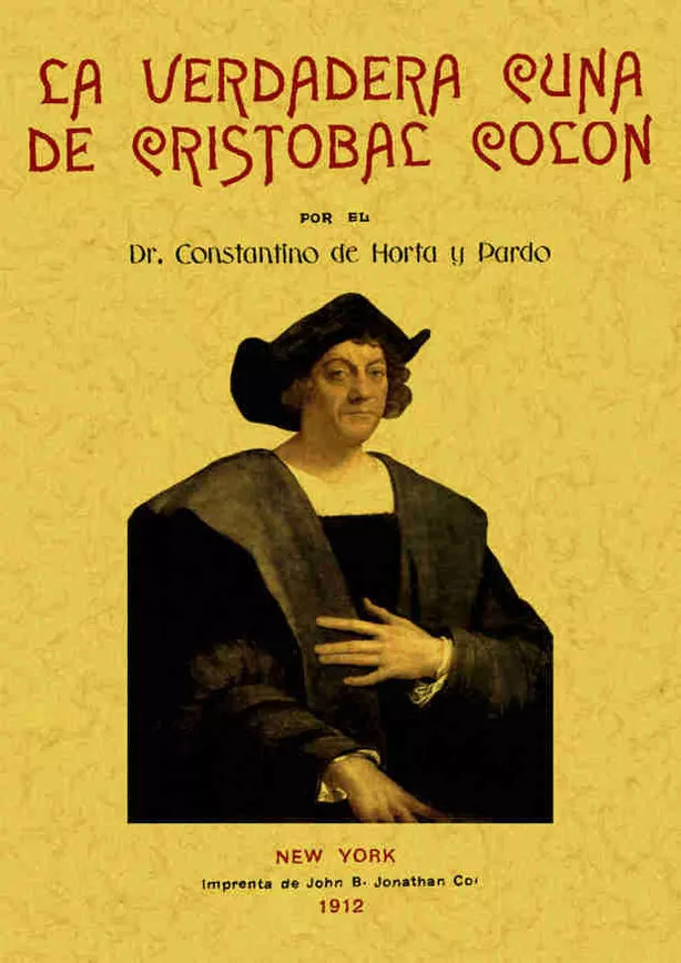 Portada del Libro Verdadera Cuna De Cristobal Colon (Reprod. Facsimil De La Ed. De: New de Constantino Horta Y Pardo - 9788497612371