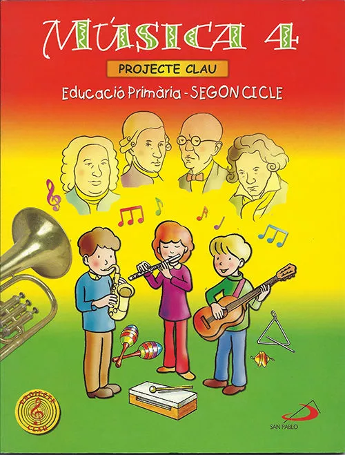 Portada del Libro Projecte Clau: Musica 4 (Educacio Primaria-Segon Cicle) de Cristobal Corral Salas - 9788428527743