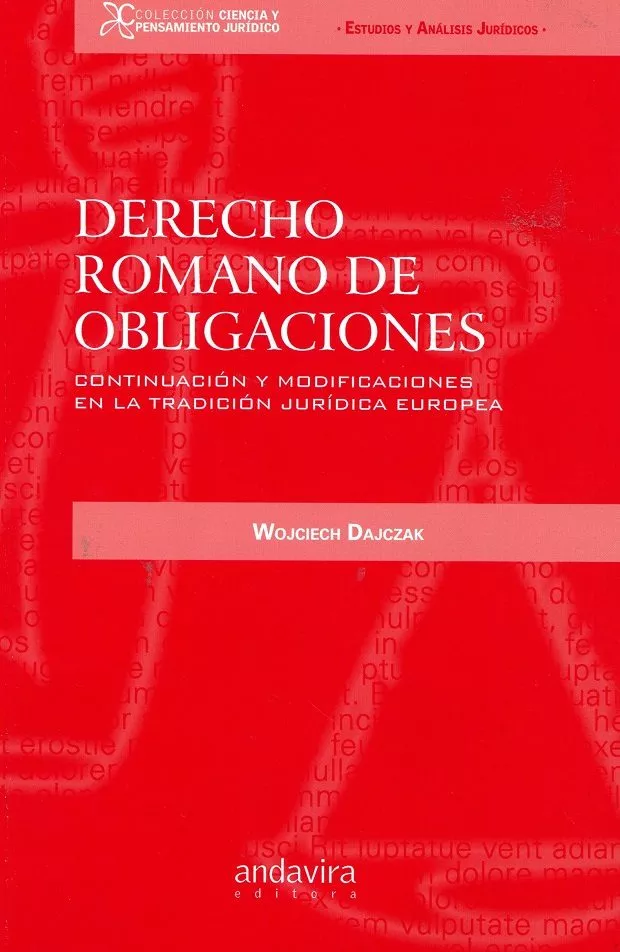 Portada del Libro Derecho Romano De Obligaciones Continuación Y Modificaciones En L A Tr de Dajczak Wojciech - 9788494987700