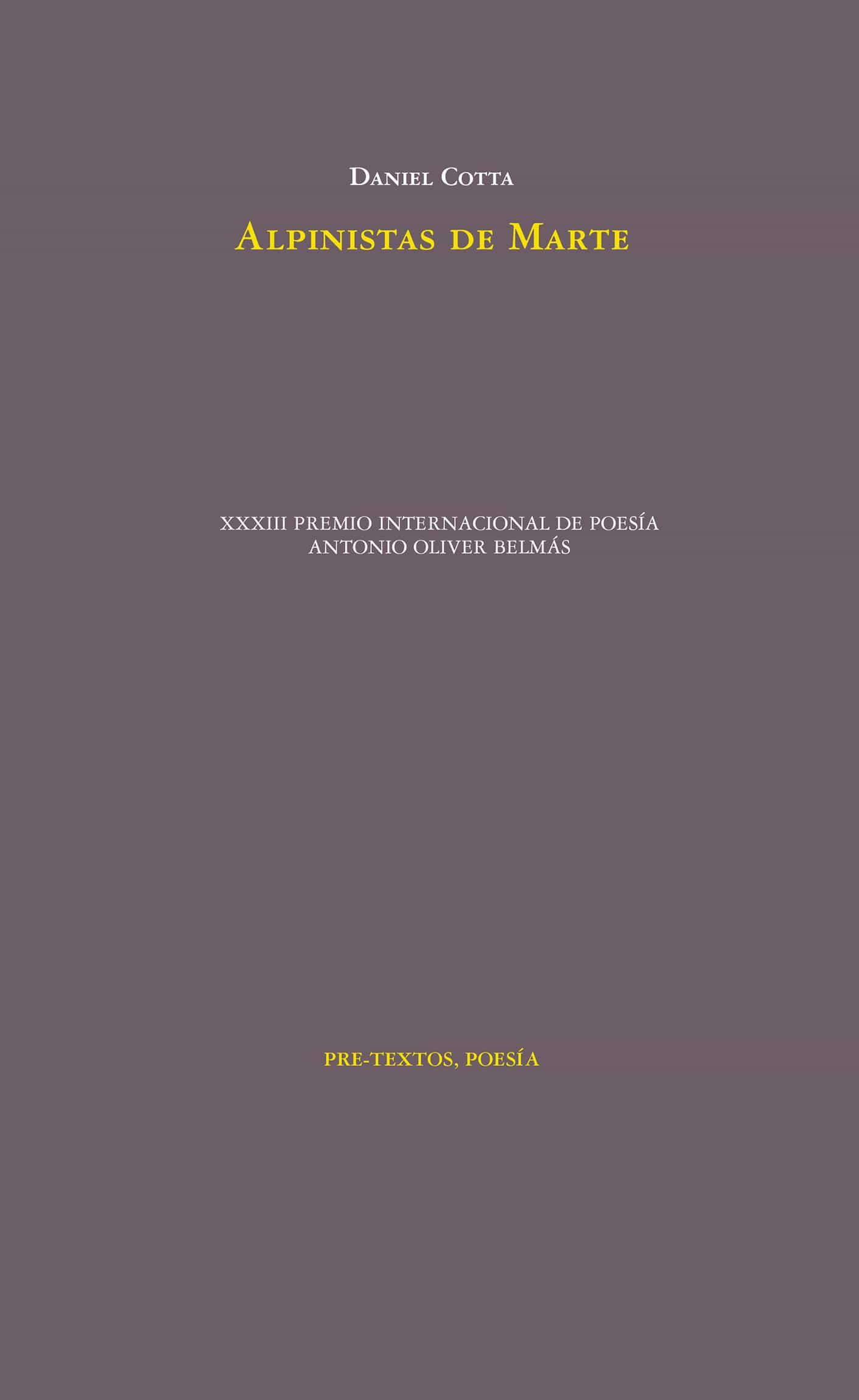 Portada del Libro Alpinistas De Marte de Daniel Cotta - 9788418178047