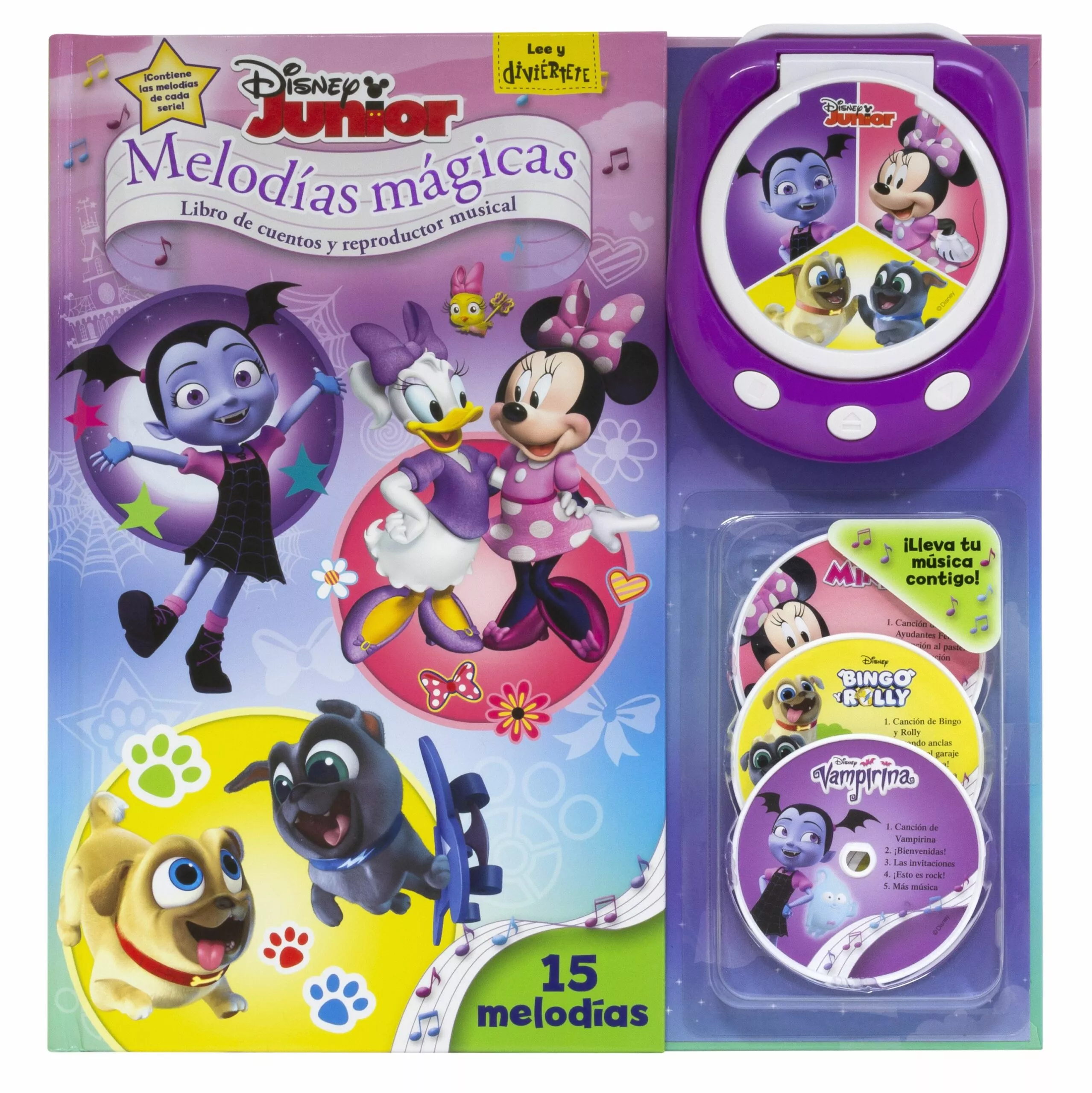 Portada del Libro Disney Junior. Melodias Magicas: Libro De Cuentos Y Reproductor Musica de Disney - 9788417529765