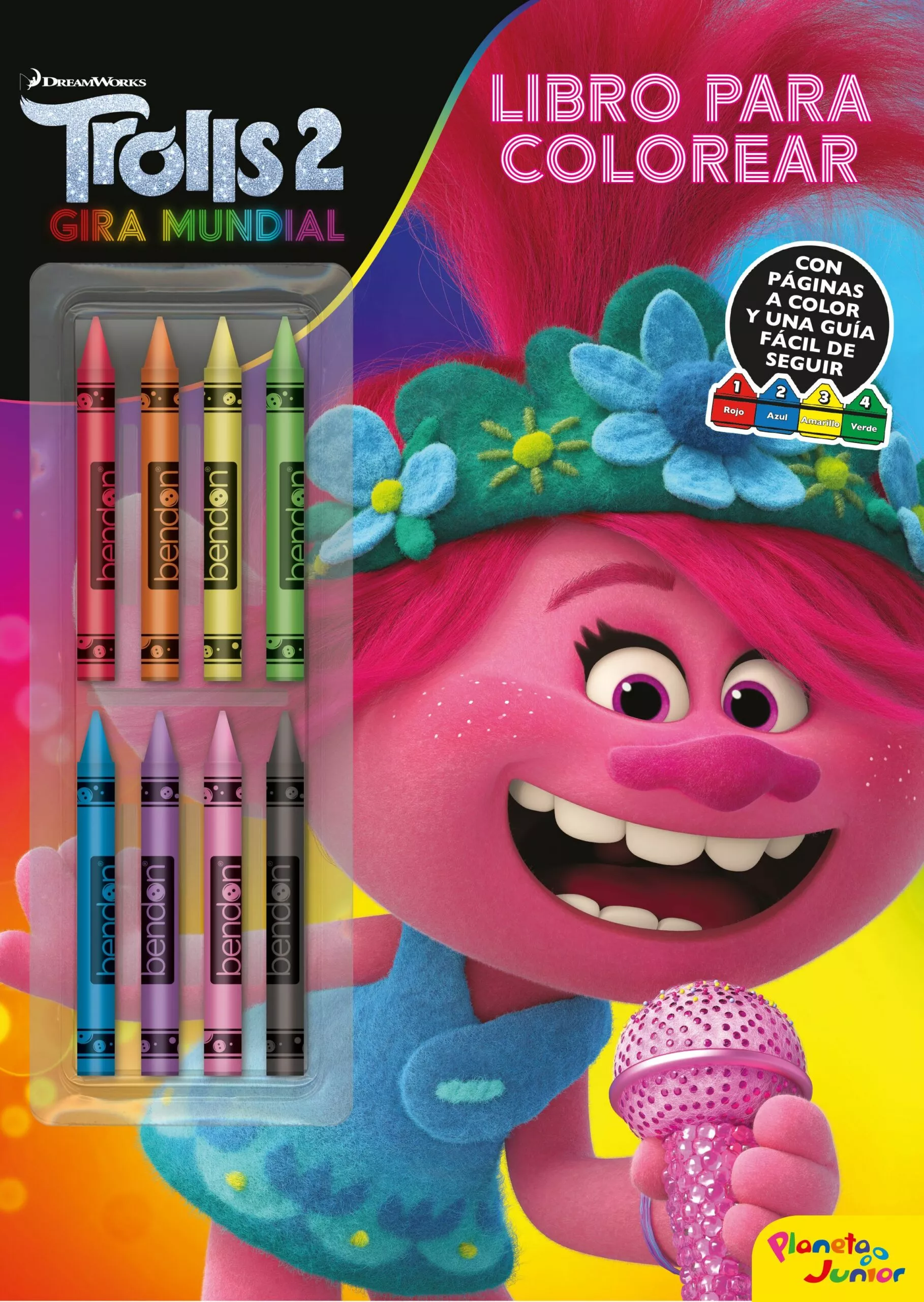 Portada del Libro Trolls 2. Libro Para Colorear Con Ceras de Dreamworks - 9788408218241