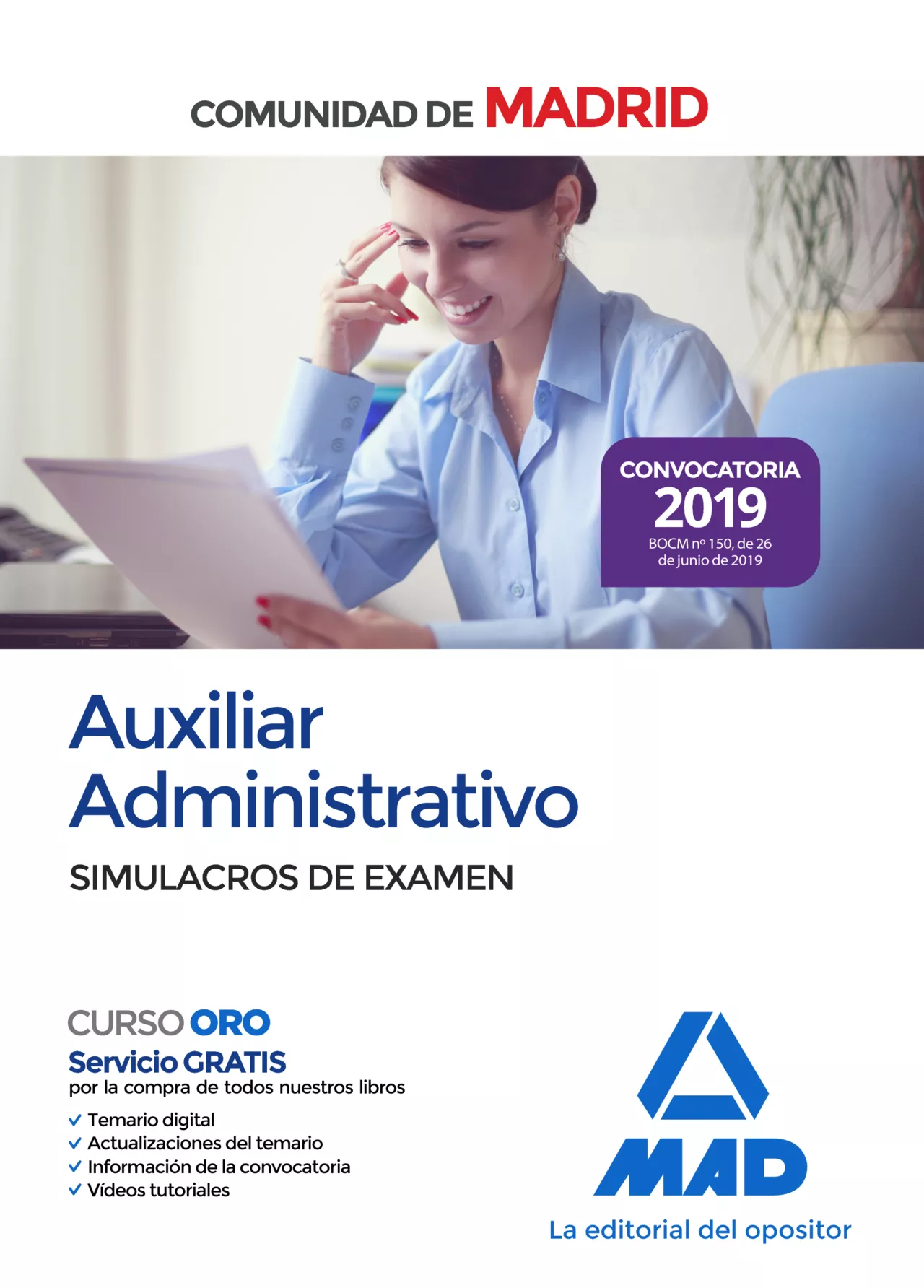 Portada del Libro Auxiliar Administrativo De La Comunidad De Madrid: Simulacros De Exame de Elena Garcia Fernandez - 9788414229613