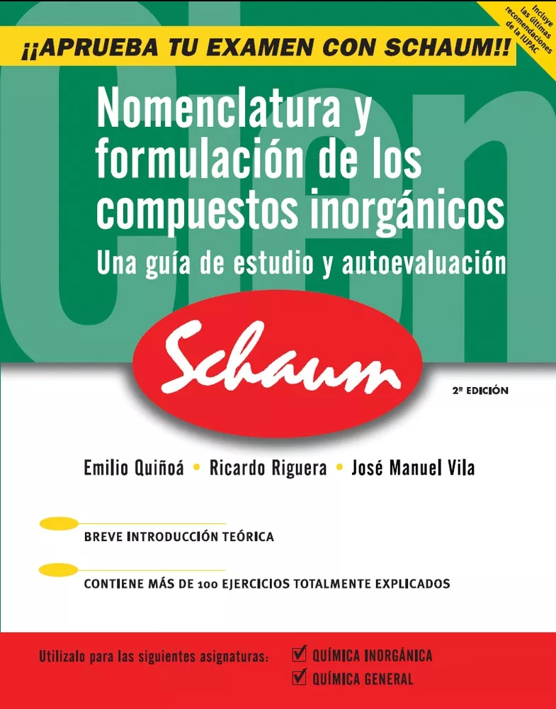 Portada del Libro Nomenclatura Y Formulacion De Los Compuestos Inorganicos de Emilio Quiñoa Cabana - 9788448146252