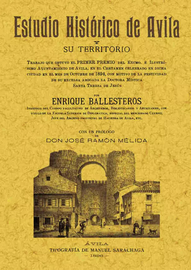 Portada del Libro Estudio Historico De Avila Y Su Territorio: Ed. Facsimil De La Ed . De de Enrique Ballesteros - 9788497611985