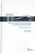 Portada del Libro Pg-3 Pliego De Prescripciones Tecnicas Generales Para Obras De Ca Rret de Enrique Perez Ibañez - 9788495596888