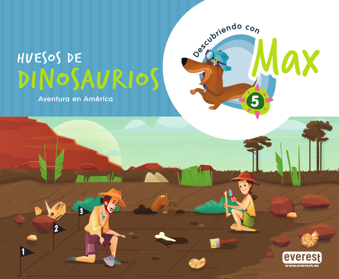 Portada del Libro Descubriendo Con Max 5. Huesos De Dinosaurios. Libro Del Alumno de Equipo Descubriendo Con Max - 9788428344333
