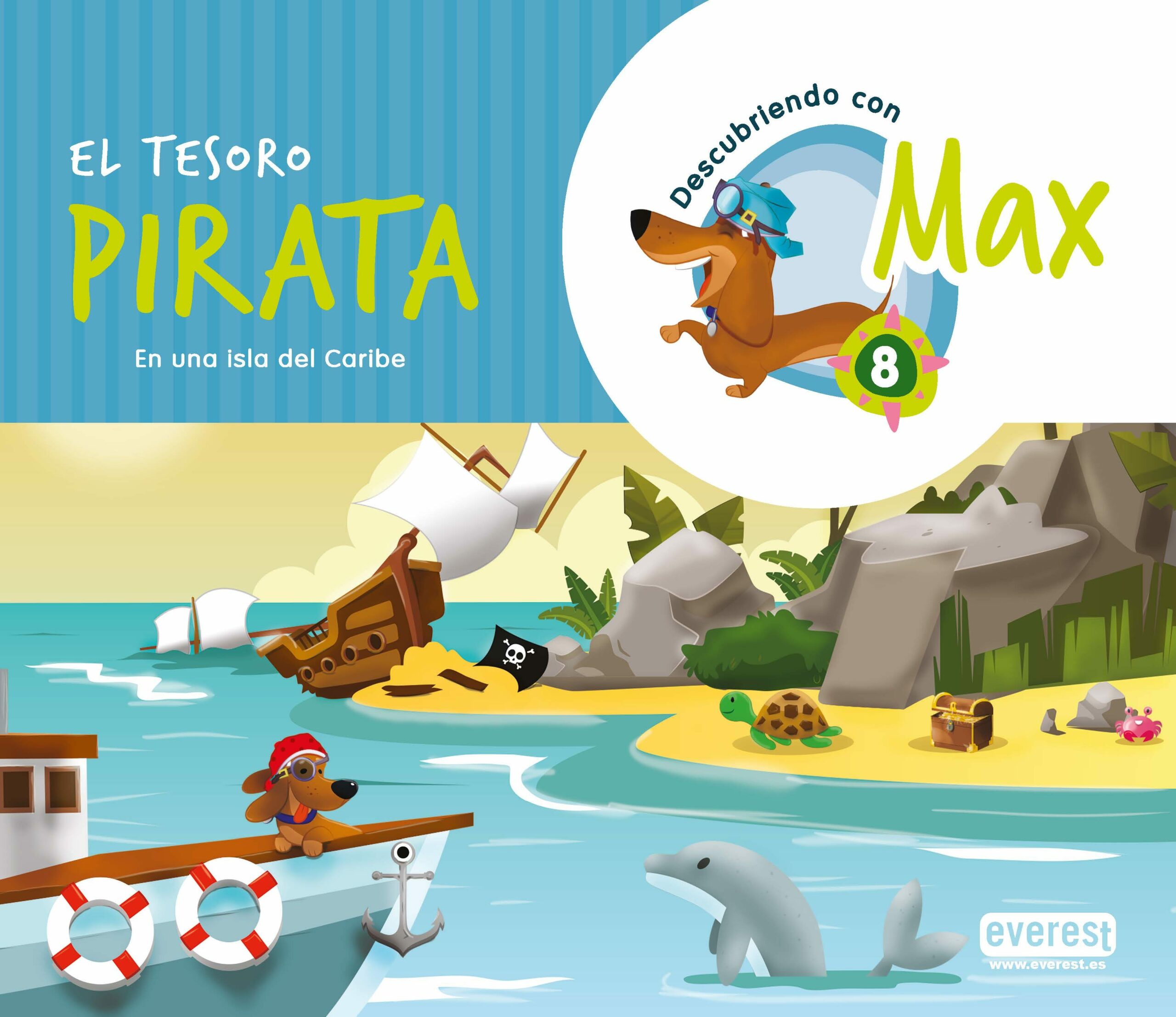 Portada del Libro Descubriendo Con Max 8. El Tesoro Pirata. Libro Del Alumno de Equipo Descubriendo Con Max - 9788428344234