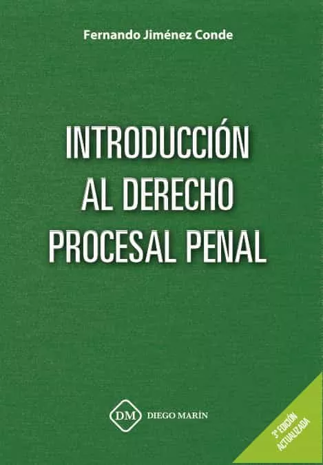 Portada del Libro Introduccion Al Derecho Procesal Penal de Fernando Jimenez Conde - 9788418009181