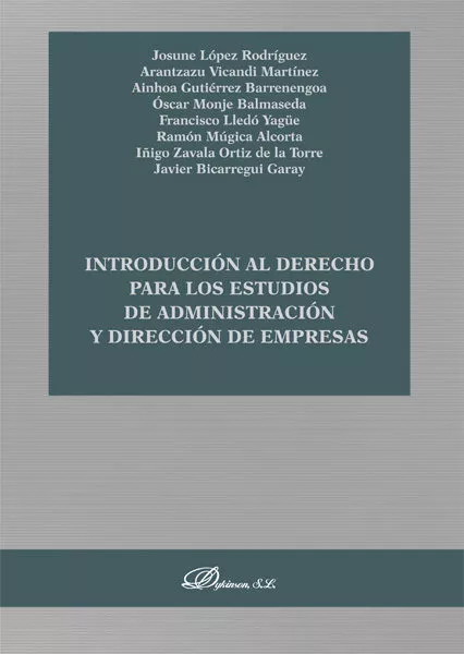 Portada del Libro Introducción Al Derecho Para Los Estudios De Administración Y Dir Ecci de Floiran Bierd - 9788413244235