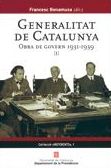 Portada del Libro Generalitat De Catalunya: Obra De Govern (1931-1939) Vol. I de Francesc Bonamusa - 9788439373957