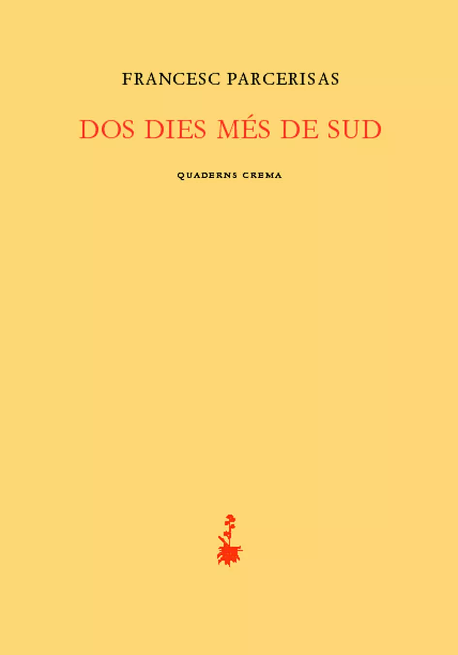 Portada del Libro Dos Dias Mes De Sud de Francesc Parcerisas - 9788477274452