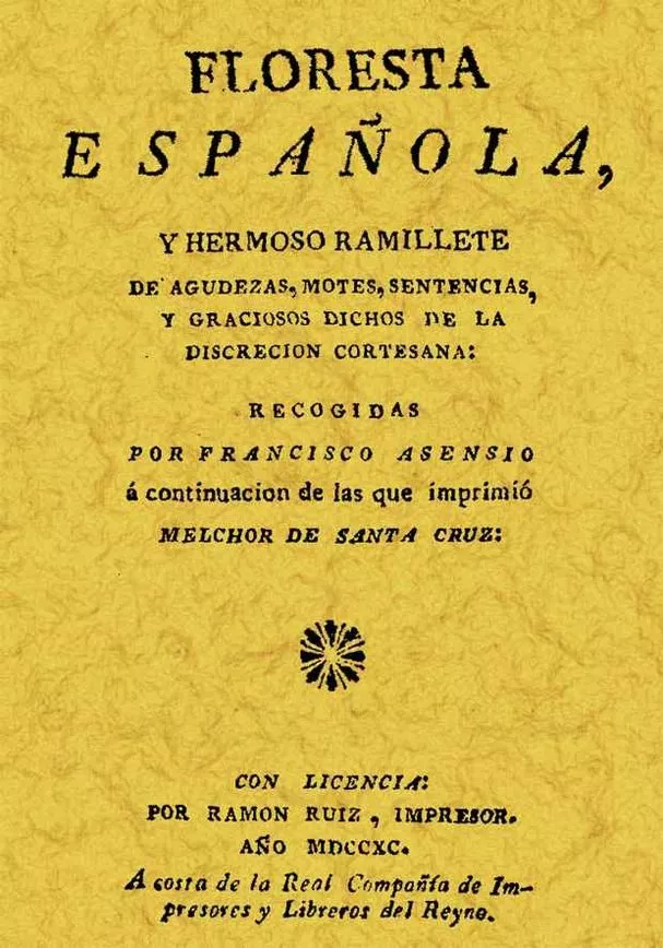 Portada del Libro Floresta Española (Ed. Facs. De La Ed. 1690) de Francisco Asensio Cerver - 9788497611657