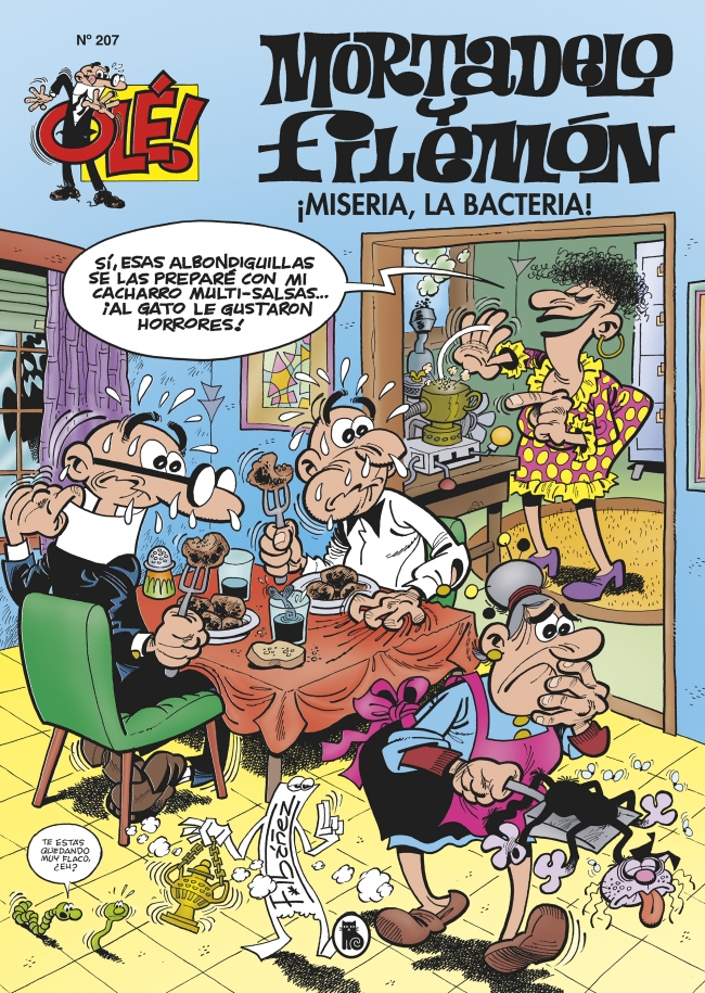 Portada del Libro ¡Miseria La Bacteria! (Ole! Mortadelo 207) de Francisco Ibañez - 9788402424754