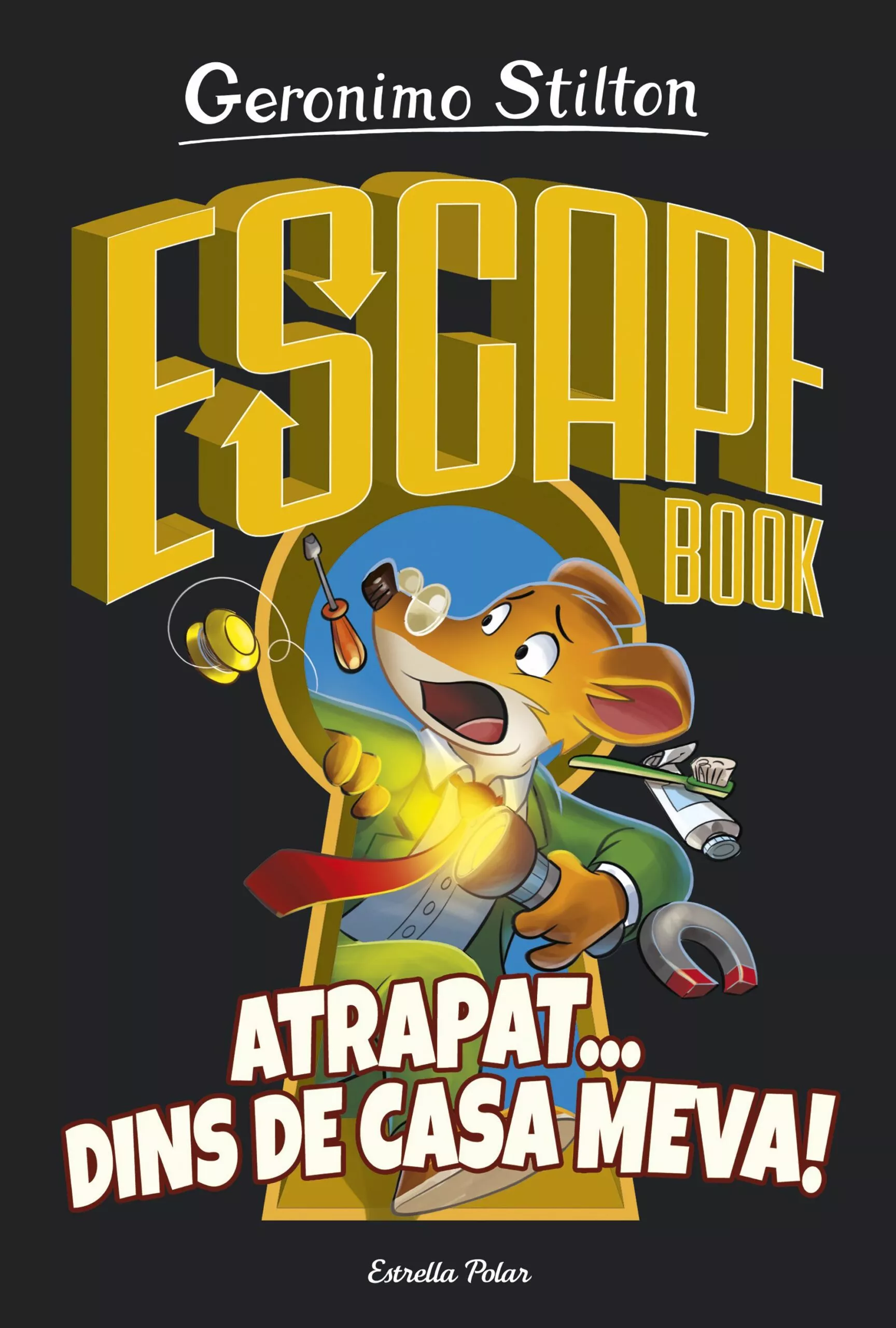 Portada del Libro Escape Book. Atrapat... Dins De Casa Meva de Geronimo Stilton - 9788418134050
