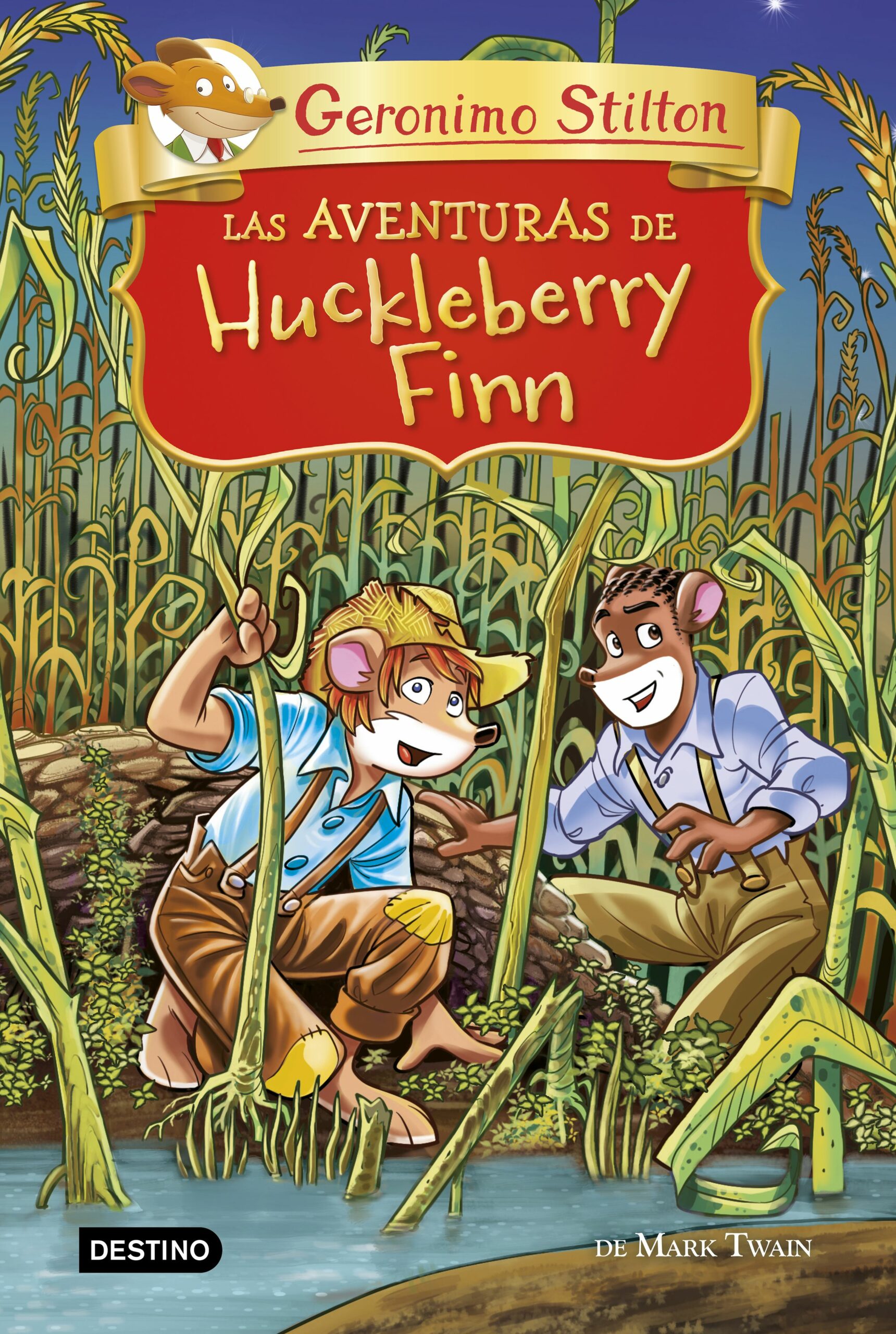 Portada del Libro Grandes Historias :Las Aventuras De Huckleberry Finn de Geronimo Stilton - 9788408224938
