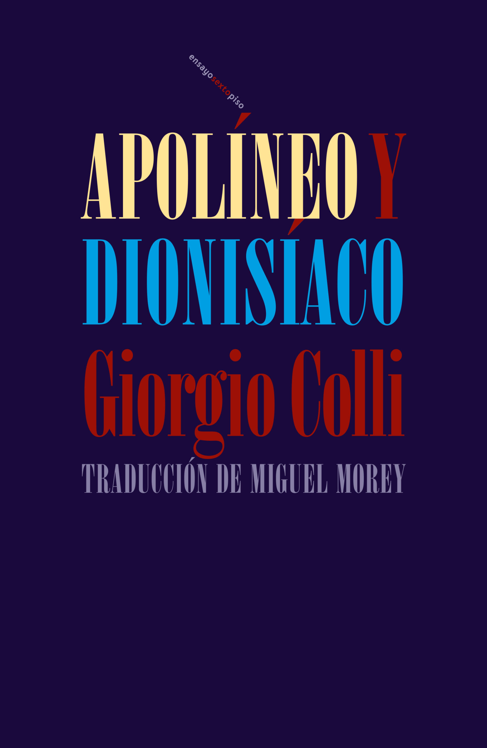 Portada del Libro Apolíneo Y Dionisíaco de Giorgio Colli - 9788417517717