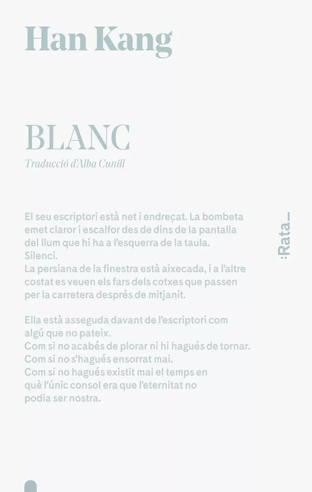 Portada del Libro Blanc de Han Kang - 9788416738502