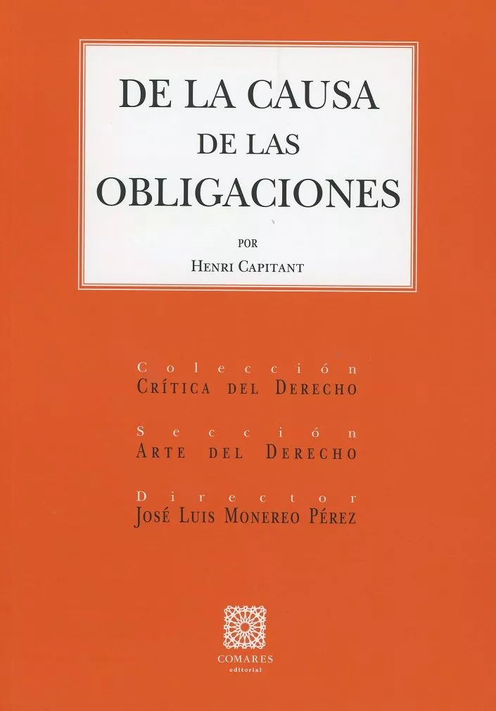 Portada del Libro De La Causa De Las Obligaciones de Henry Capitant - 9788490458563