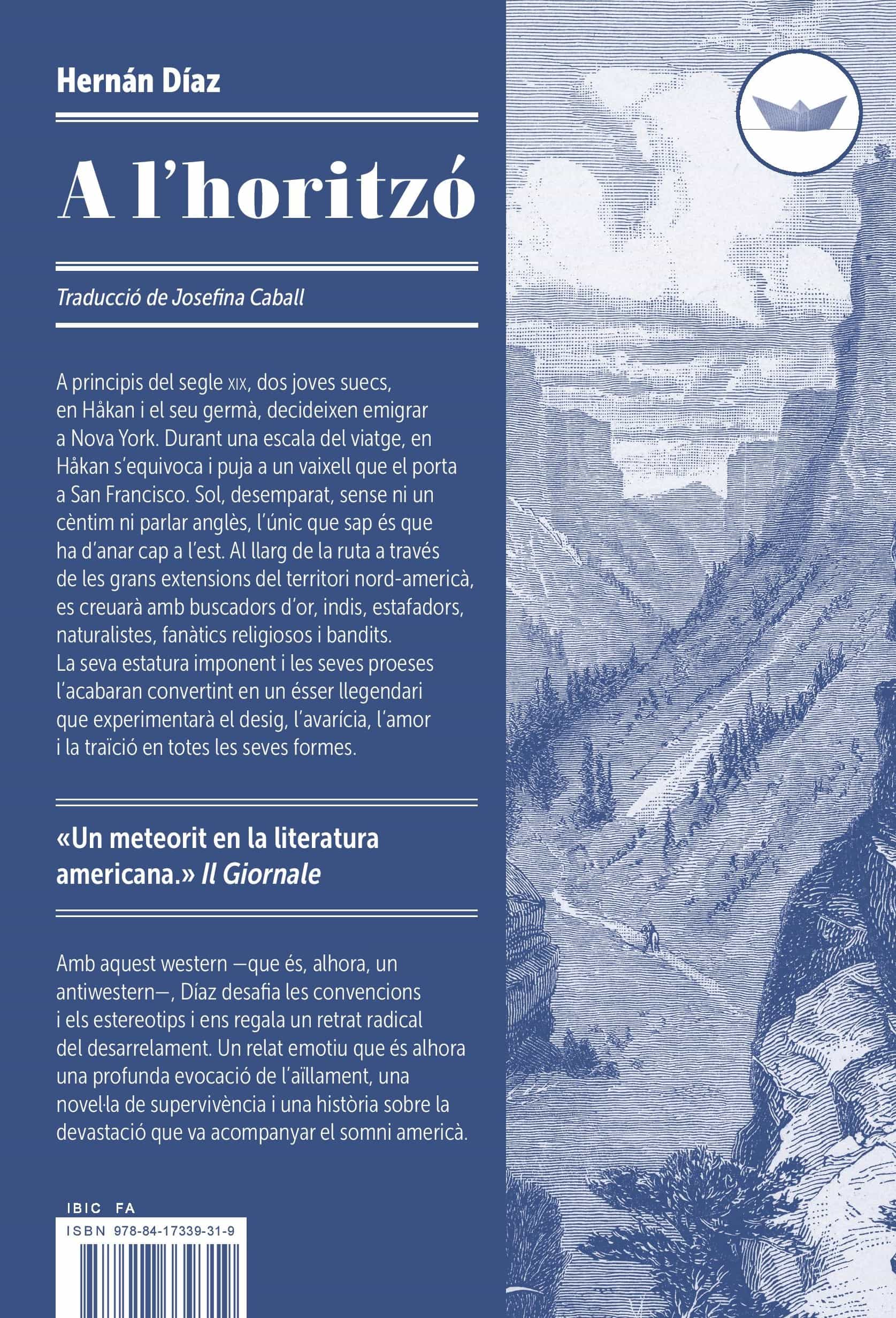 Portada del Libro A L Horitzó de Hernan Diaz - 9788417339319