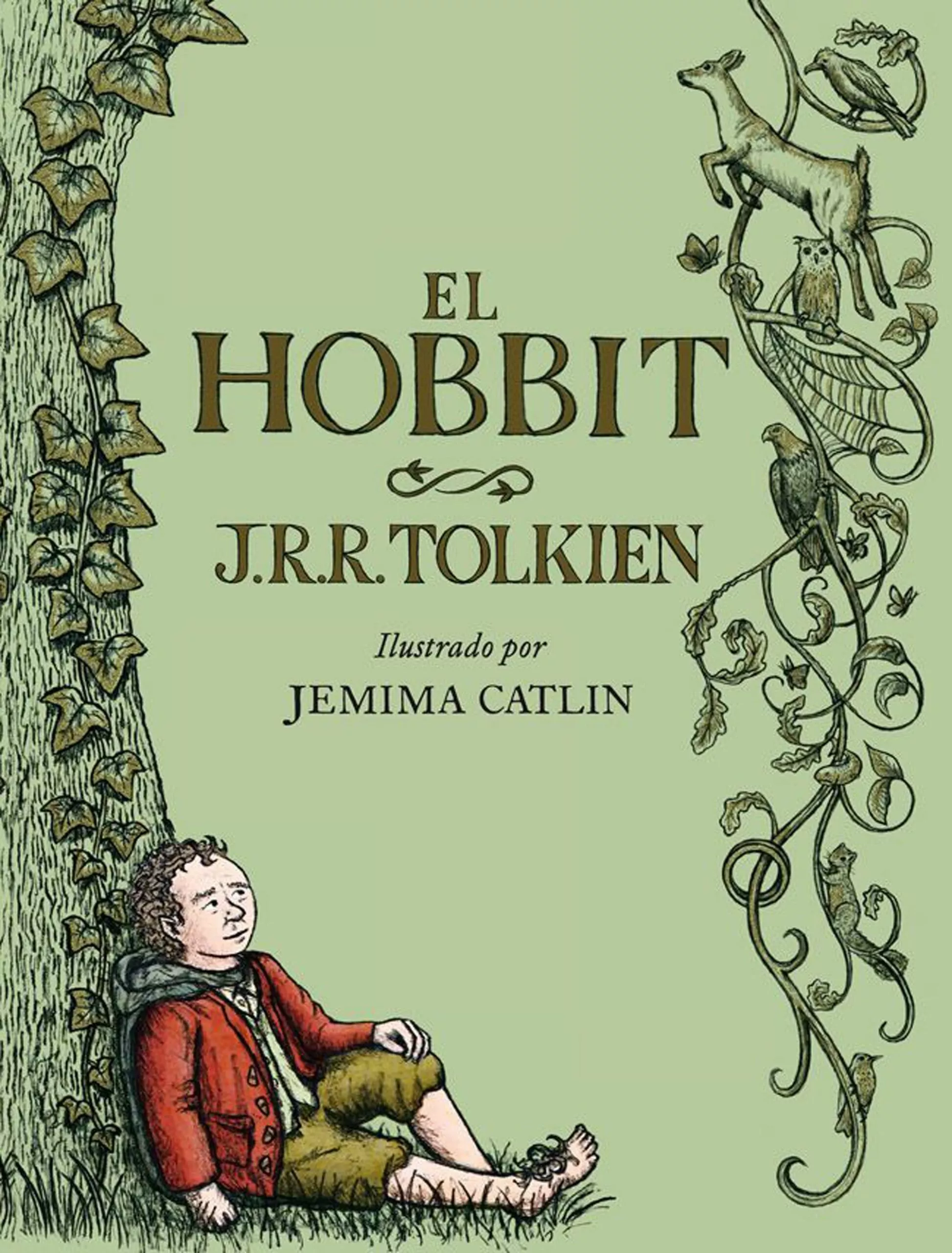 Portada del Libro El Hobbit Ilustrado Por Jemima Catlin de J.R.R. Tolkien - 9788445007938