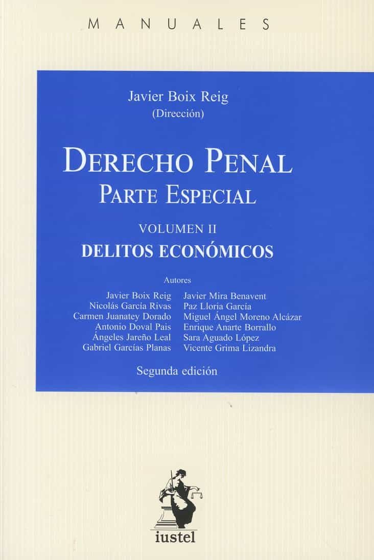 Portada del Libro Derecho Penal. Parte Especial. Vol. Ii. Delitos Económicos de Javier Boix Reig - 9788498903805