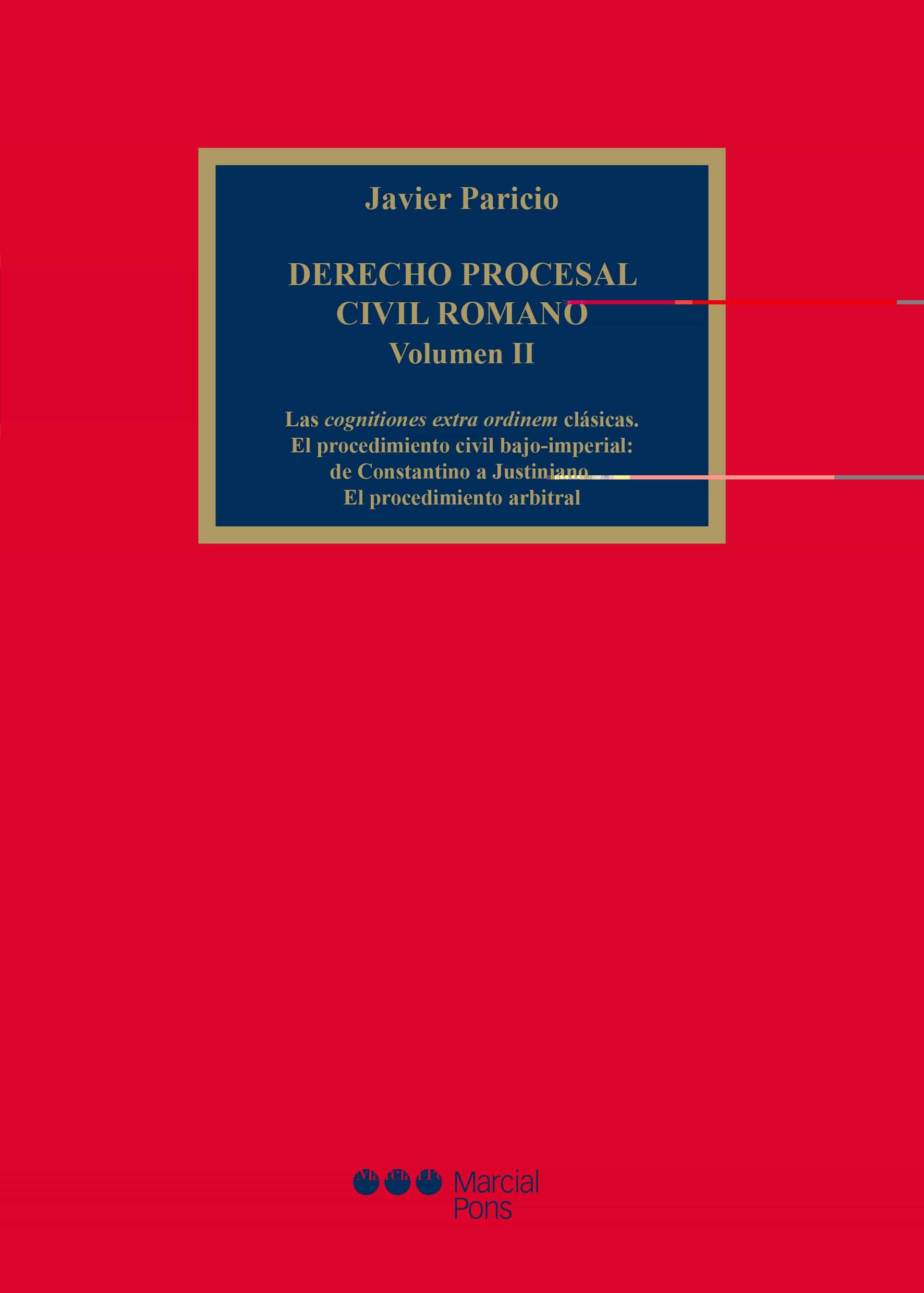 Portada del Libro Derecho Procesal Civil Romano Vol. Ii de Javier Paricio Serrano - 9788491237693