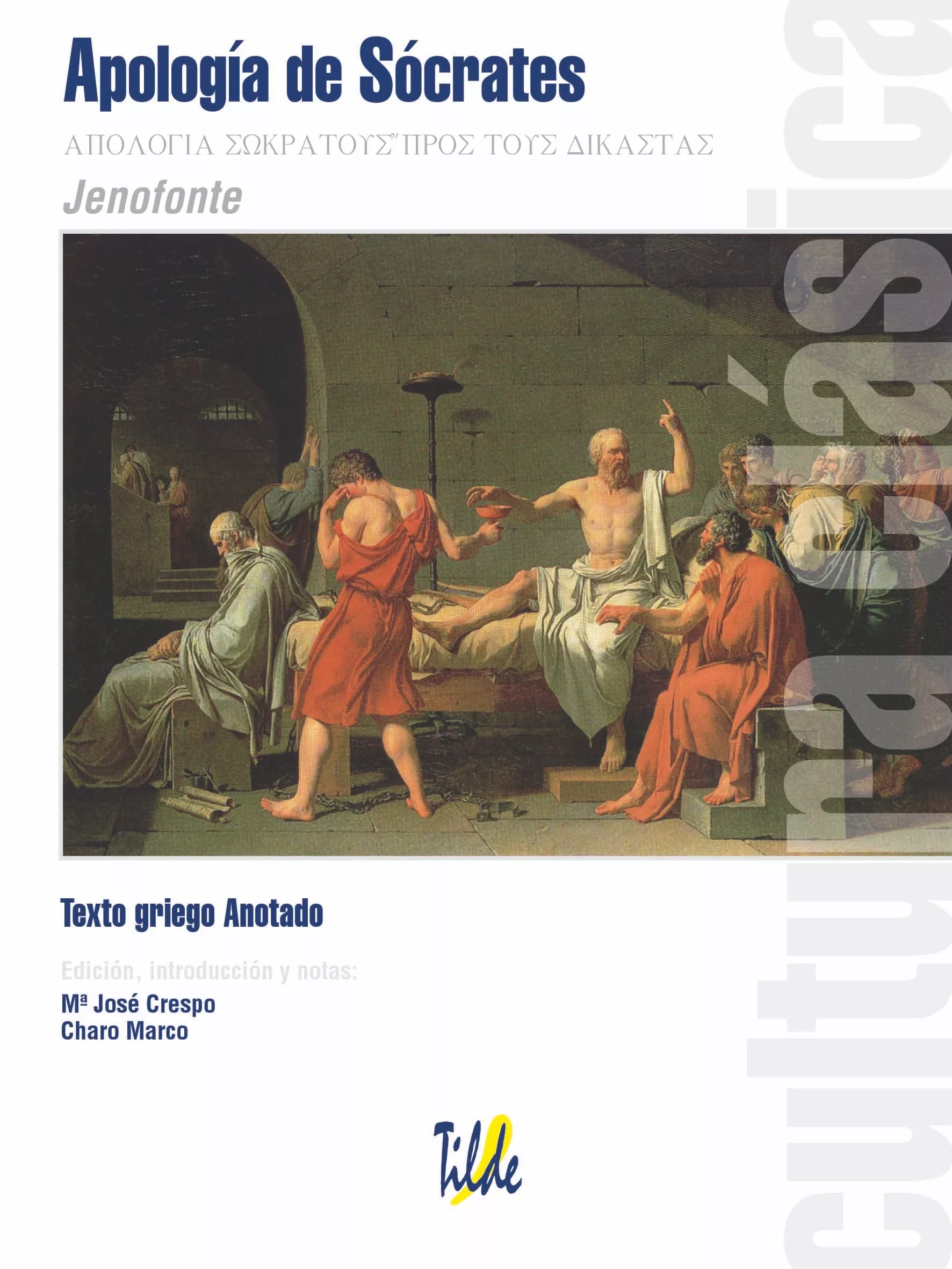 Portada del Libro Apologia De Socrates de Jenofonte - 9788495314437