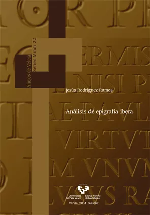 Portada del Libro Analisis De Epigrafia Ibera de Jesus Rodriguez Ramos - 9788483736784