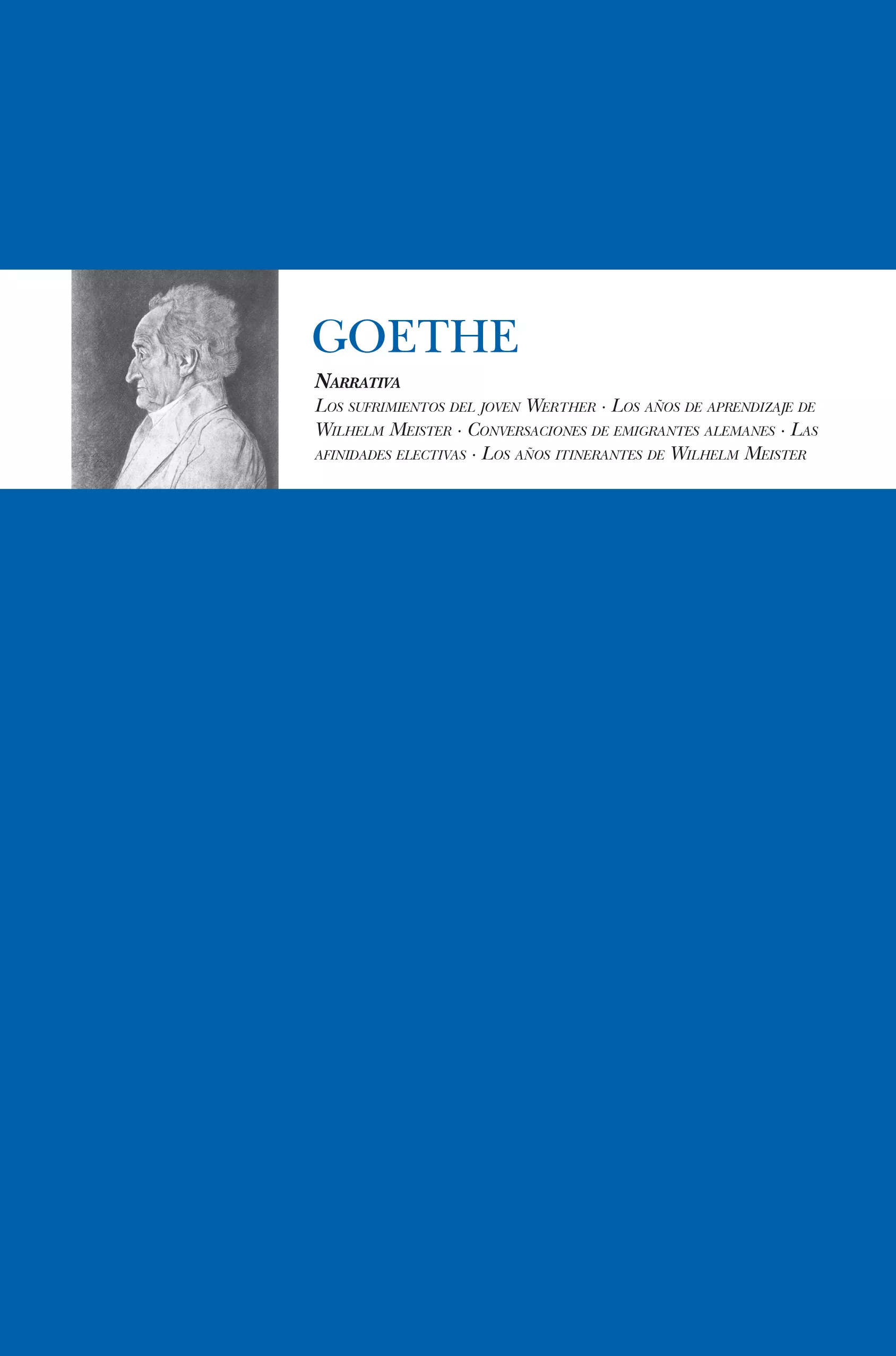 Portada del Libro Narrativa de Johann Wolfgang Von Goethe - 9788496710047