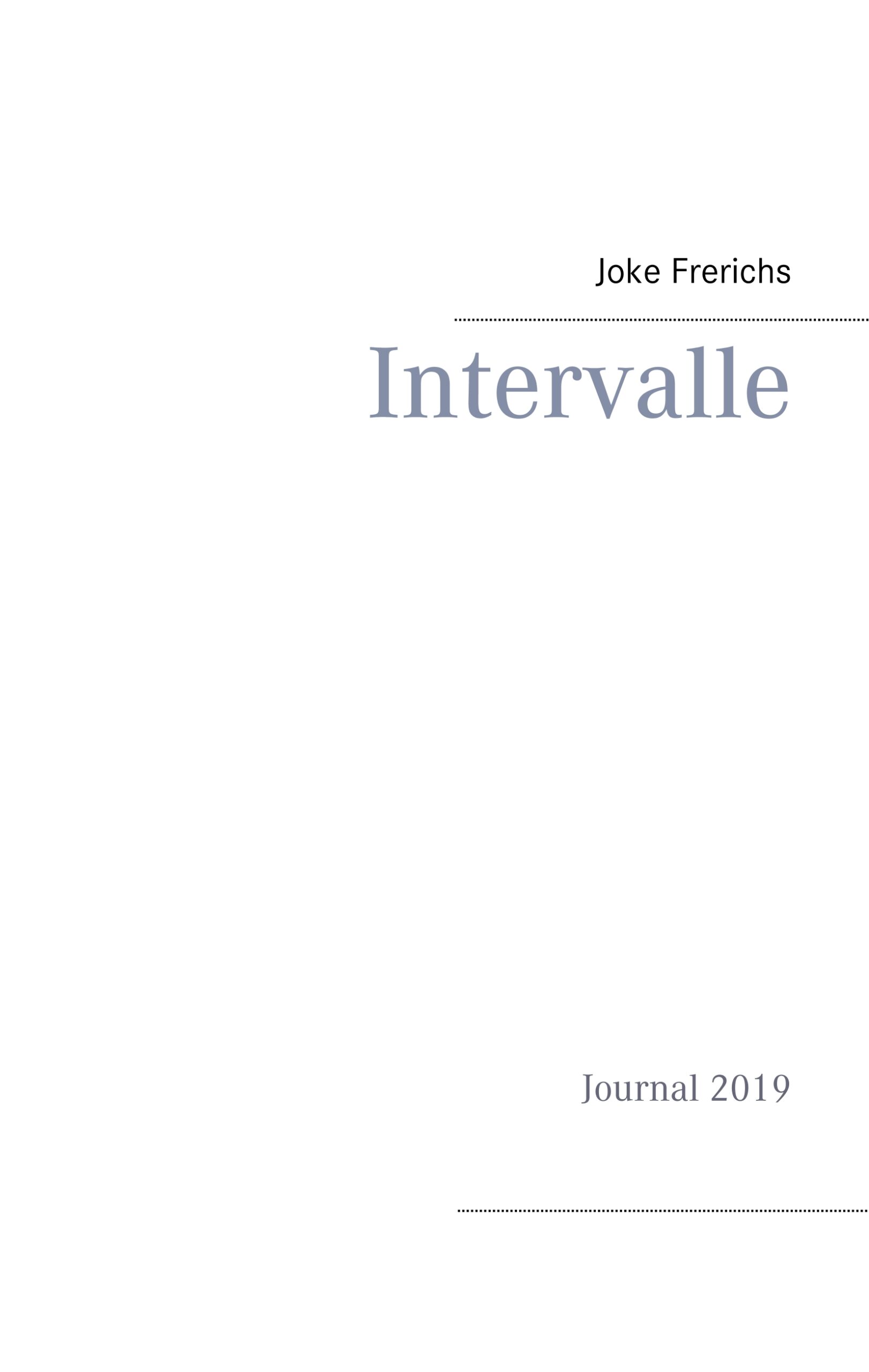 Portada del Libro Intervalle de Joke Frerichs - 9783752876666