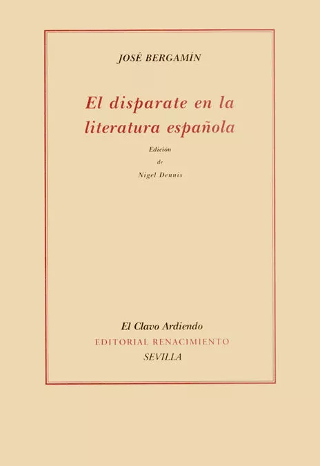 Portada del Libro El Disparate En La Literatura Española de Jose Bergamin - 9788484722014